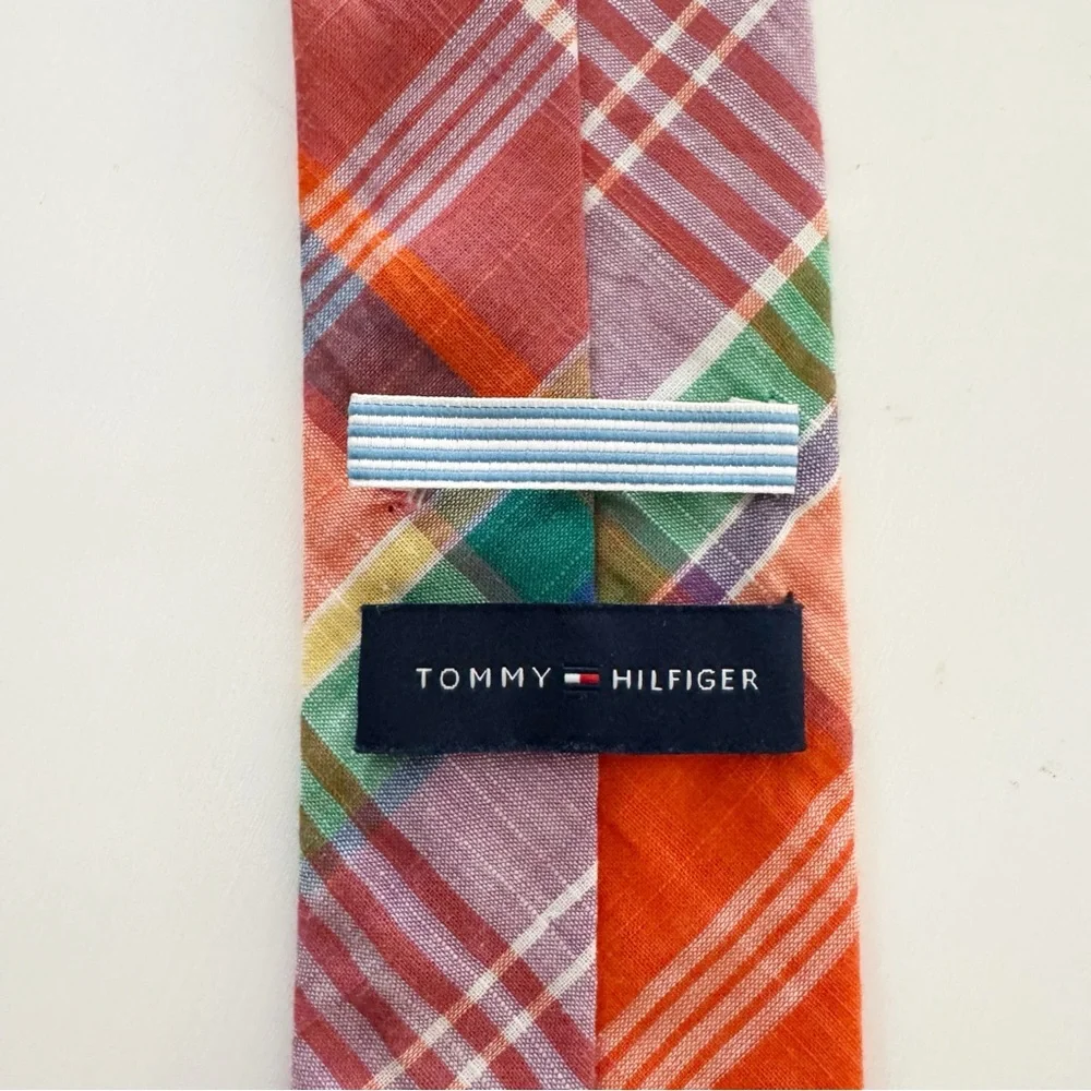 Tommy Hilfiger Plaid Slim Cotton Tie